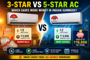 3-Star vs 5-Star AC: Which Saves More Electricity and Money in India?